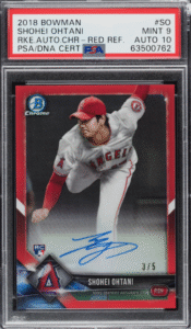 2018 Bowman Chrome Rookie Autographs Red Shohei Ohtani #SO