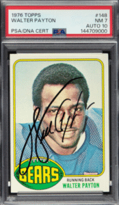 1976 Topps Walter Payton Signed