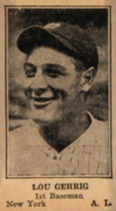 1925-31 W590 1st Baseman Lou Gehrig