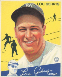 1934 Goudey Lou Gehrig #37