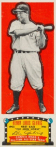 1951 Topps Connie Mack’s All-Stars Lou Gehrig