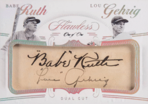 2020 Panini Flawless Dual Cuts Babe Ruth / Lou Gehrig #FDCRG