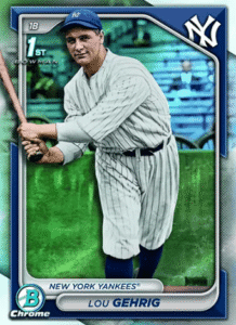 2024 Bowman Chrome Prospects Retrofractor Superfractor Lou Gehrig #BCP253