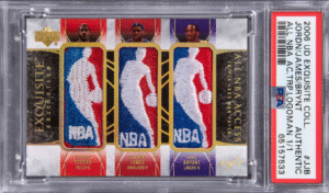 2006-07 Upper Deck Exquisite Collection All NBA Access Triple Logoman Michael Jordan / LeBron James / Kobe Bryant #TL-JJB