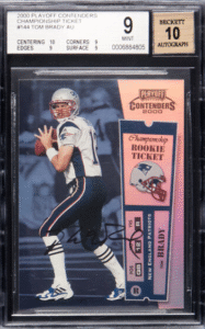 2000 Playoff Contenders Championship Rookie Ticket Autograph Tom Brady #144