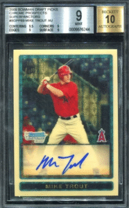 2009 Bowman Chrome Draft Prospects Autograph Superfractor Mike Trout #BDPP89