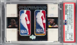2003 Upper Deck Exquisite Collection All NBA Access Pass Logoman Patch Michael Jordan & Kobe Bryant #NBA-JB