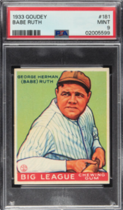 1933 Goudey Babe Ruth #181