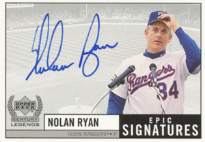 1999 Upper Deck Century Legends Epic Signatures Nolan Ryan #NR