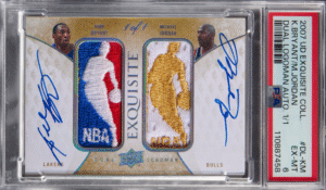 2007-08 Upper Deck Exquisite Dual Logoman Autograph Michael Jordan & Kobe Bryant #DL-KM PSA 6