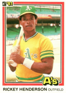1981 Donruss Rickey Henderson #119