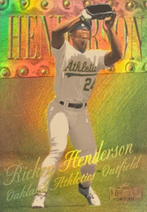 1999 Metal Universe Precious Metal Gems Rickey Henderson #122
