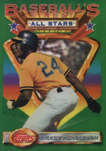 1993 Topps Finest Refractor Rickey Henderson #86