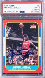 1986 Fleer Autograph Michael Jordan #57