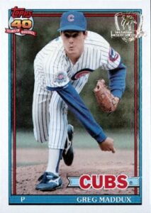 1991 Topps Dessert Shield Greg Maddux #35