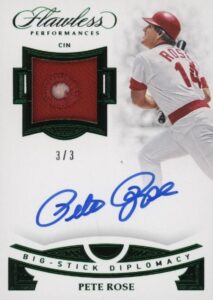 2019 Panini Flawless Autograph Patch Pete Rose